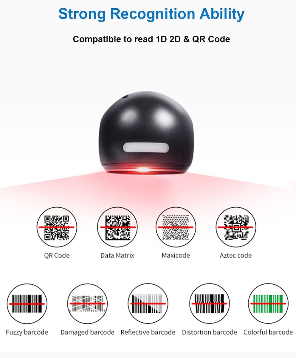 D7800 Desktop Barcode Scanner Omnidirectional Hands-Free Automatic USB QR Code Scanner, Capture Barcodes From Mobile Phone Screen, Automatic Image Sensing 2D Barcode Scanner