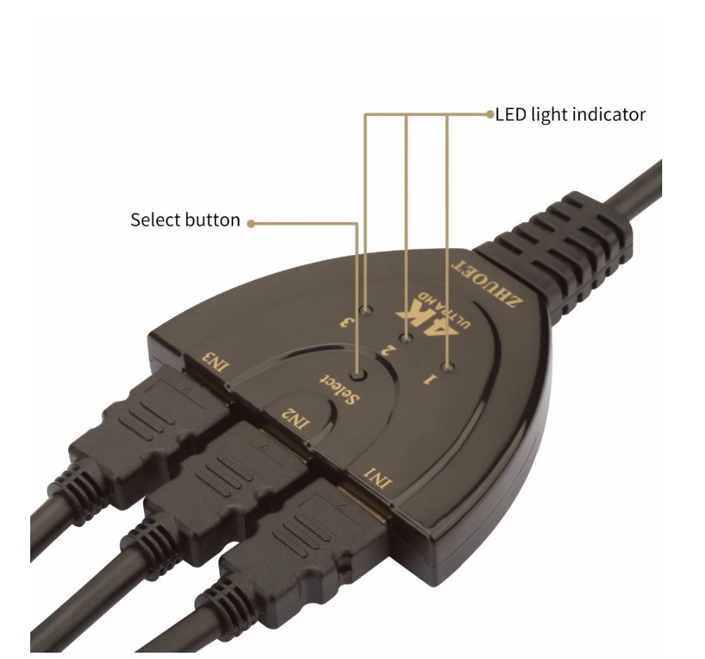 4K*2K 3D Mini 3 Port HDMI-compatible Switch