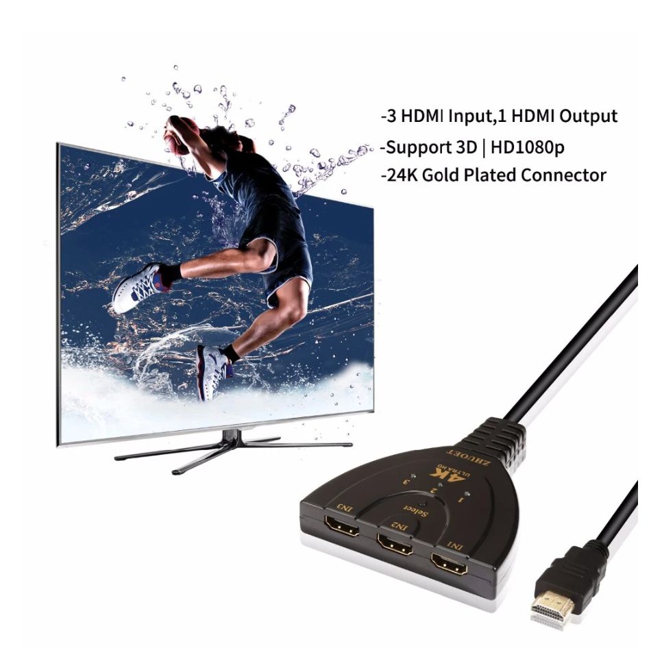 4K*2K 3D Mini 3 Port HDMI-compatible Switch