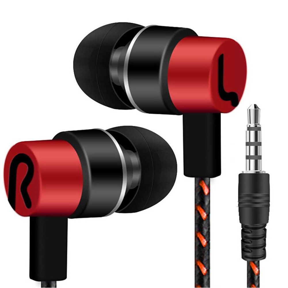 Braided Wiring In-ear Plating Headset Mobile