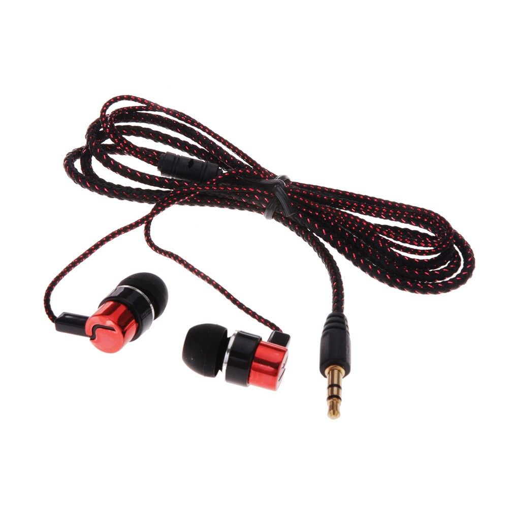 Braided Wiring In-ear Plating Headset Mobile