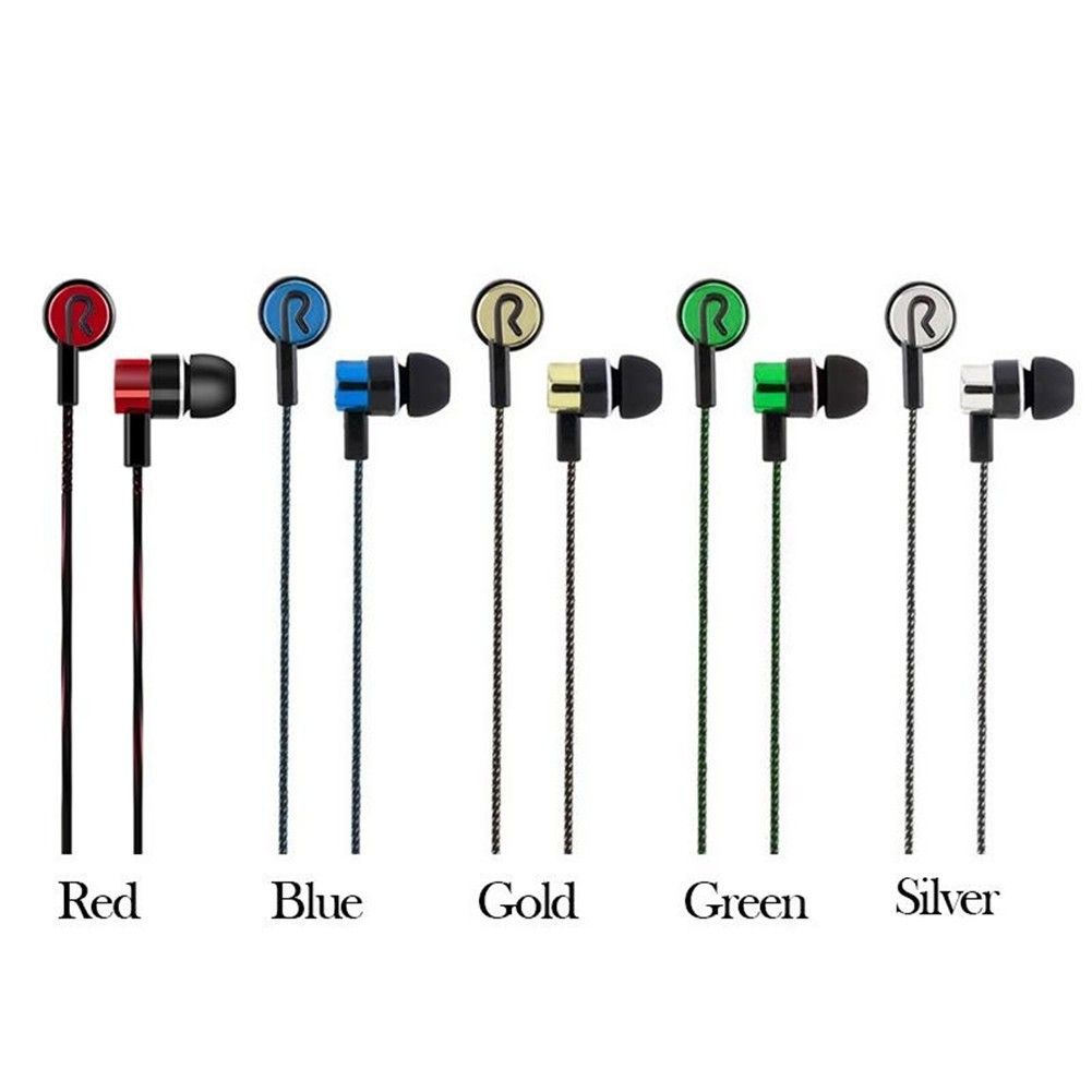 Braided Wiring In-ear Plating Headset Mobile