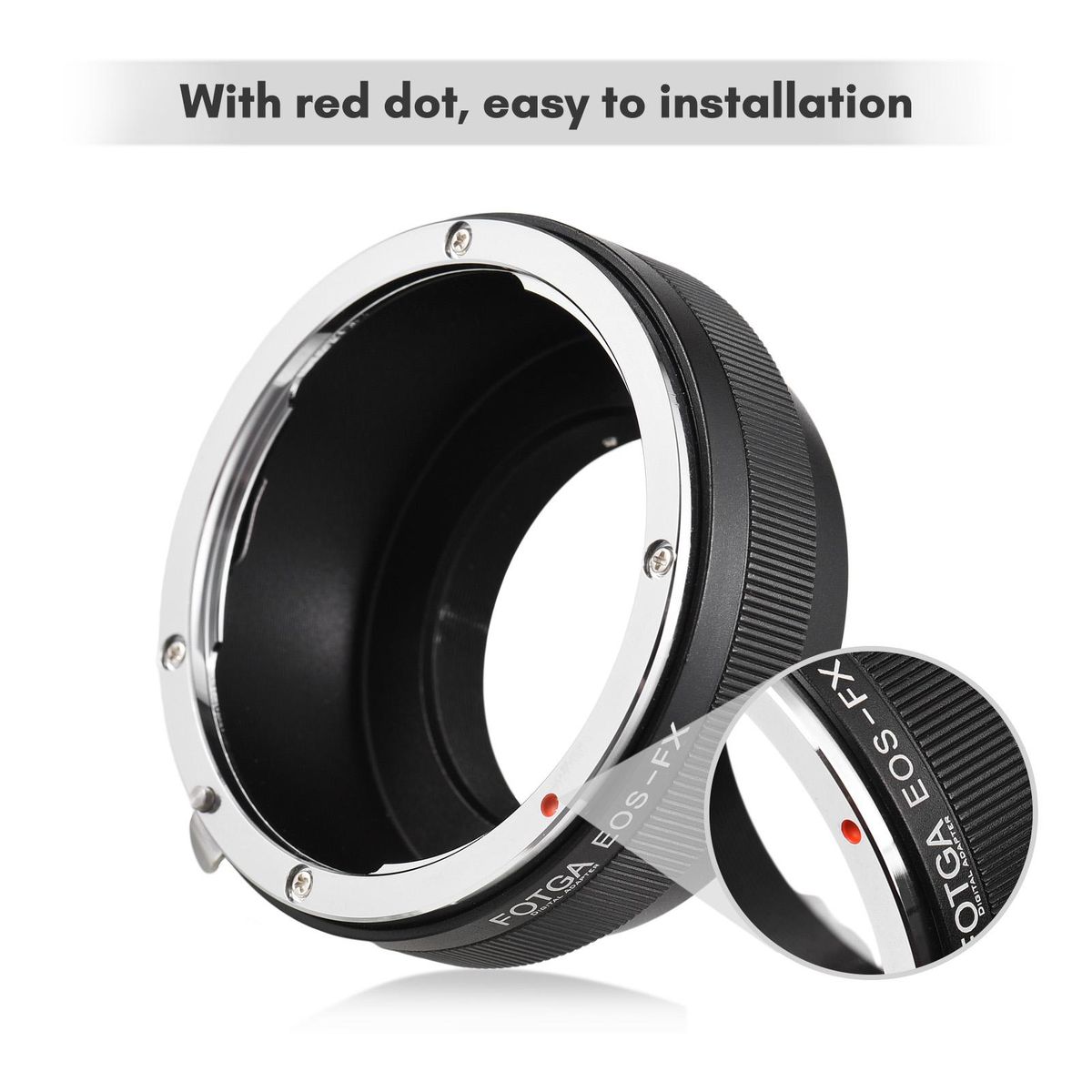 FOTGA Manual Lens Mount Adapter Ring Aluminum Alloy for Canon EOS EF/EFS Mount Lens to Fuji X-Pro1/X-E1/X-E2/X-A1/X-M1/X-T1 X-Mount Mirrorless Camera