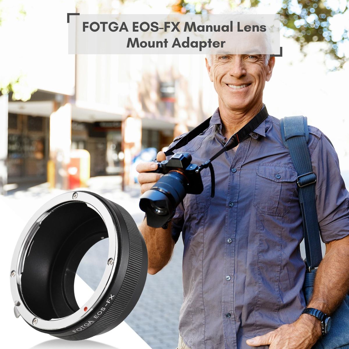 FOTGA Manual Lens Mount Adapter Ring Aluminum Alloy for Canon EOS EF/EFS Mount Lens to Fuji X-Pro1/X-E1/X-E2/X-A1/X-M1/X-T1 X-Mount Mirrorless Camera