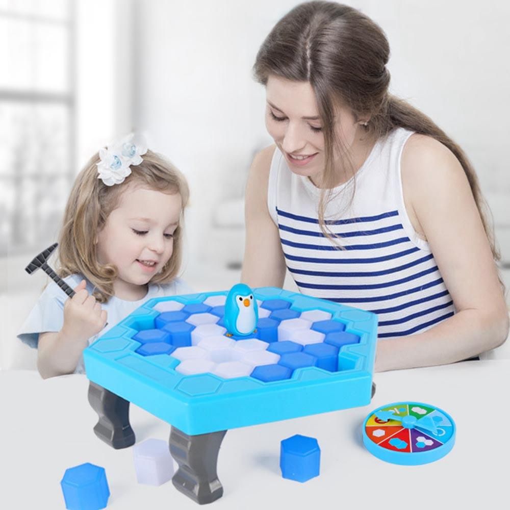 Family Table Games Penguin Trap Ice Breaker Table Toys Saving Penguin Balance B