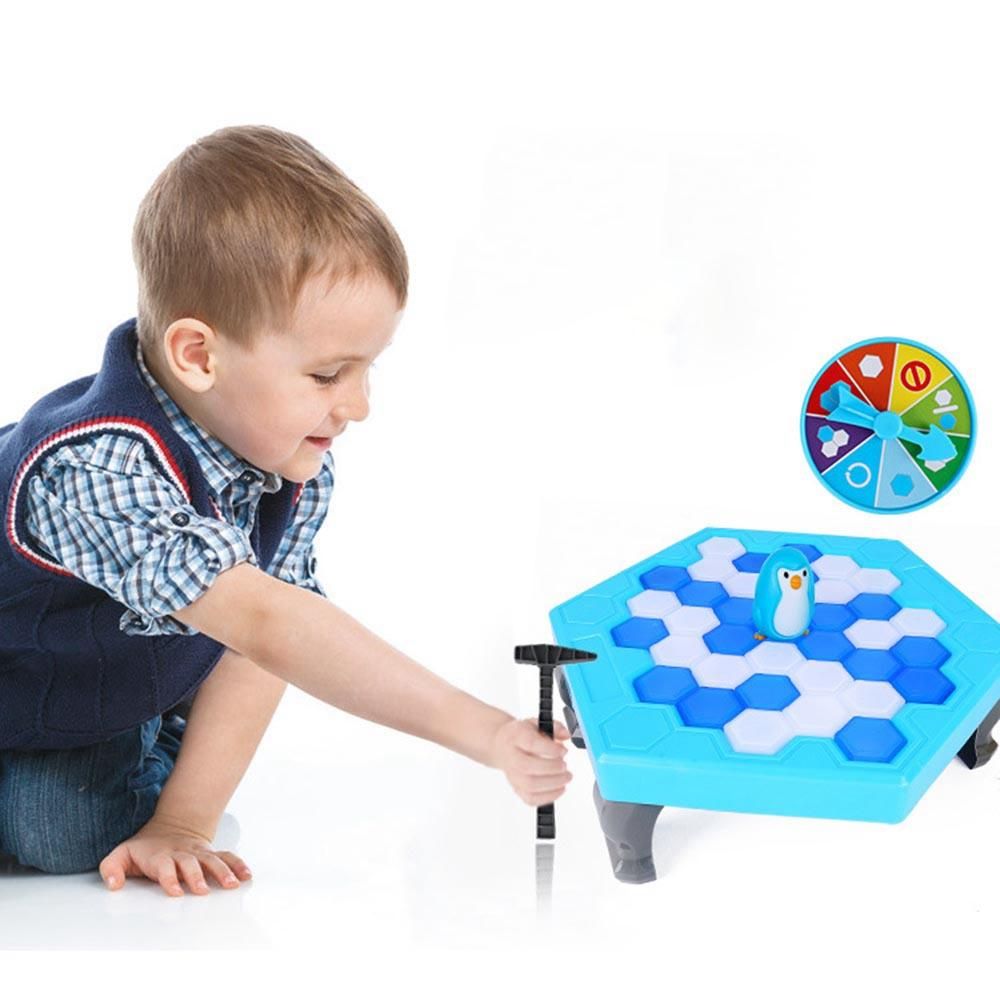 Family Table Games Penguin Trap Ice Breaker Table Toys Saving Penguin Balance B