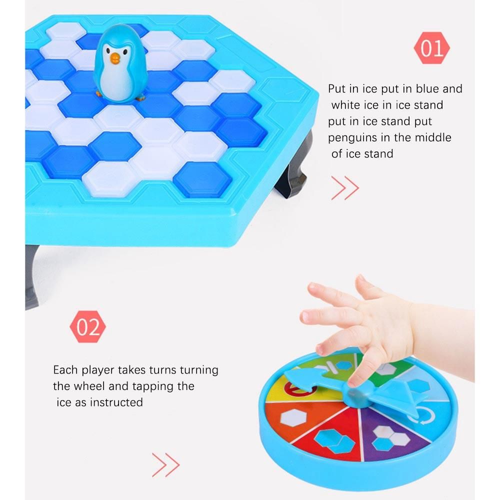 Family Table Games Penguin Trap Ice Breaker Table Toys Saving Penguin Balance B