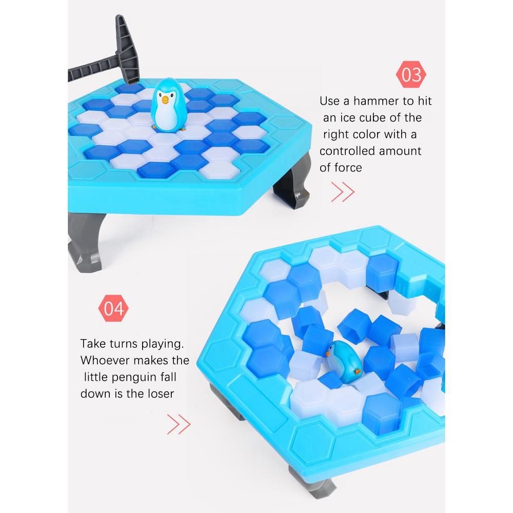 Family Table Games Penguin Trap Ice Breaker Table Toys Saving Penguin Balance B