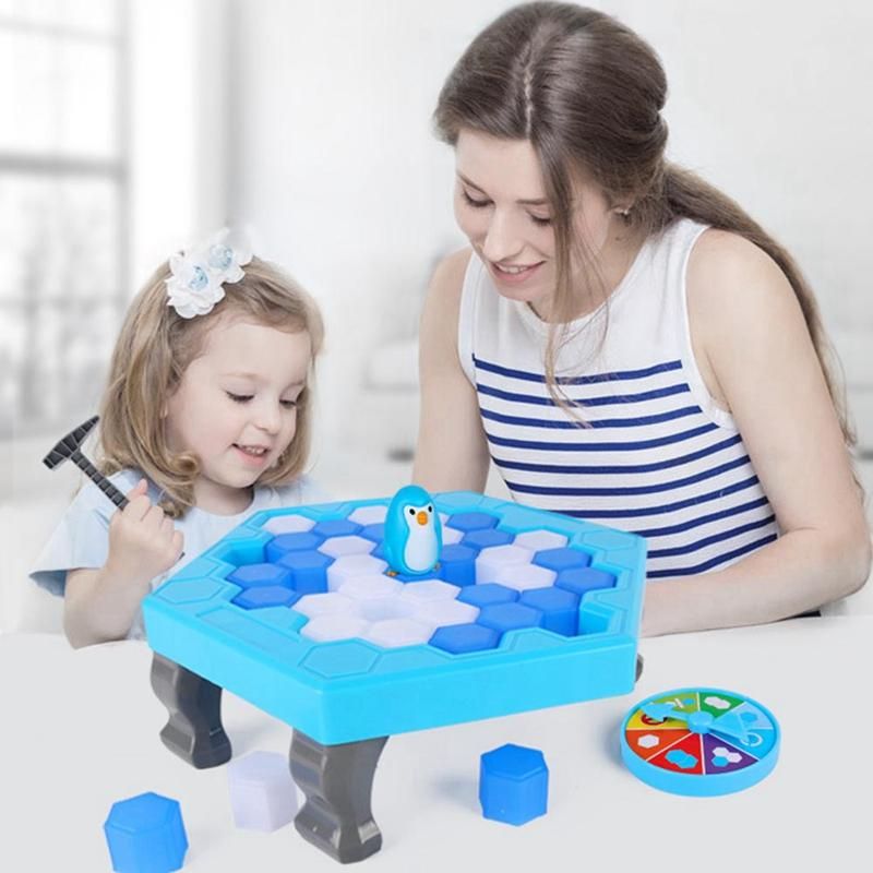 Family Table Games Penguin Trap Ice Breaker Table Toys Saving Penguin Balance B