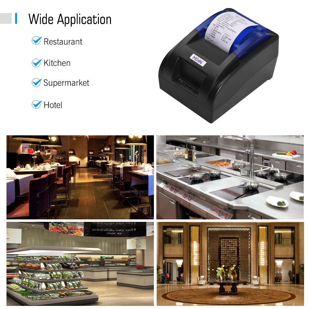 USB Portable 58mm Thermal Receipt Printer Ticket Bill