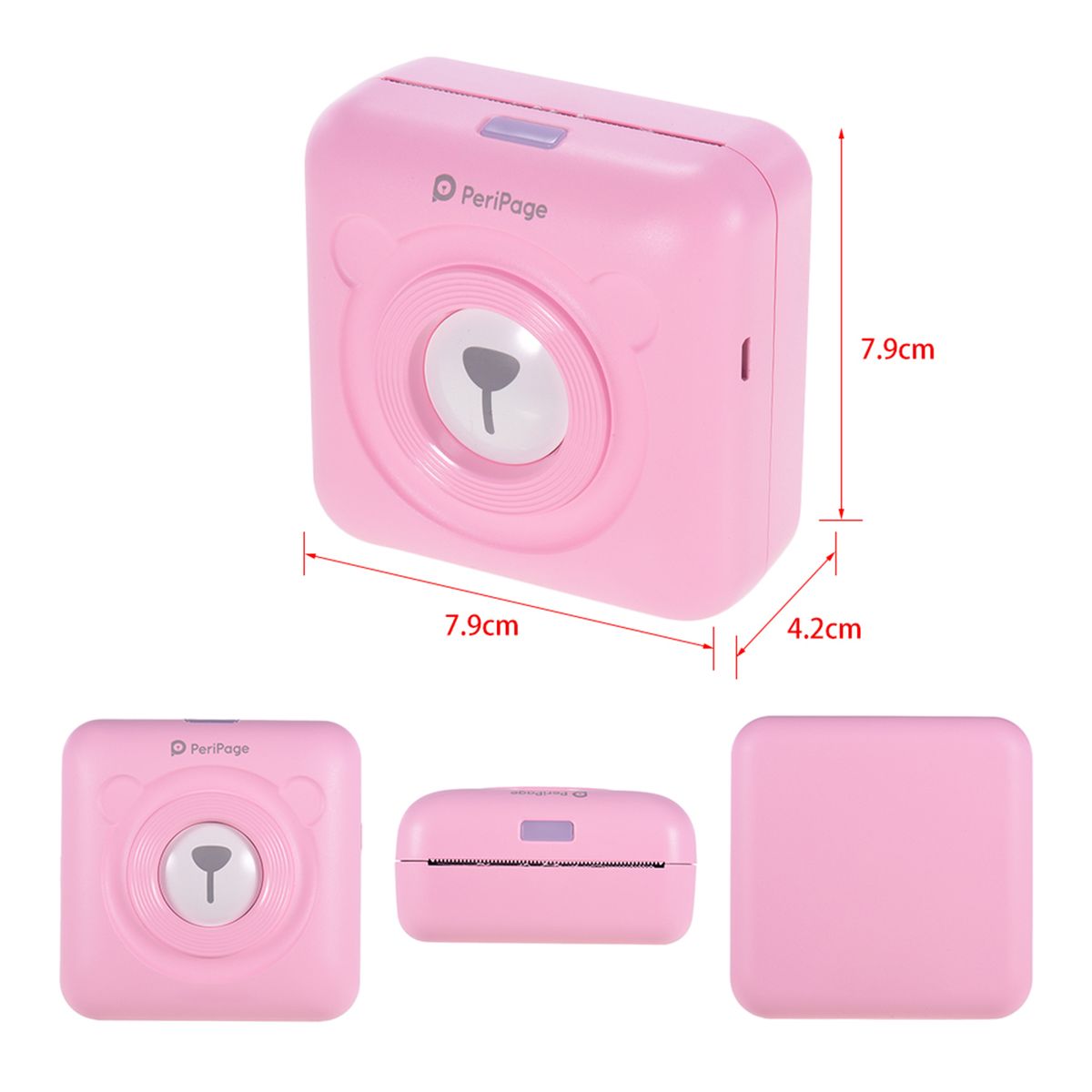Mini Pocket Wireless BT Thermal Receipt Photo Lable Printer