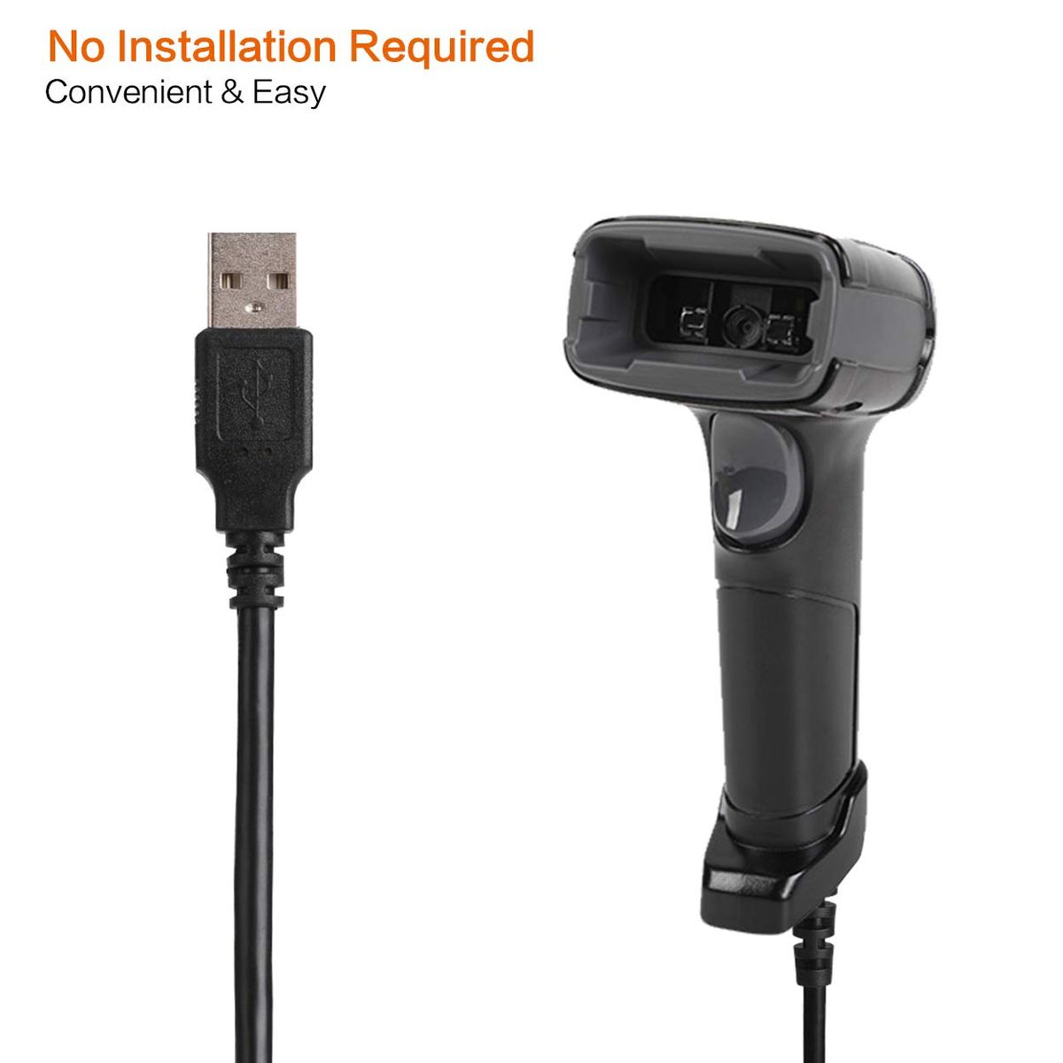 F510 Wired 2D Barcode Scanner Handheld QR Code ScannSupermarketer USB Barcode Reader 1D Barcode Scanner For Shop, Logistics, Library