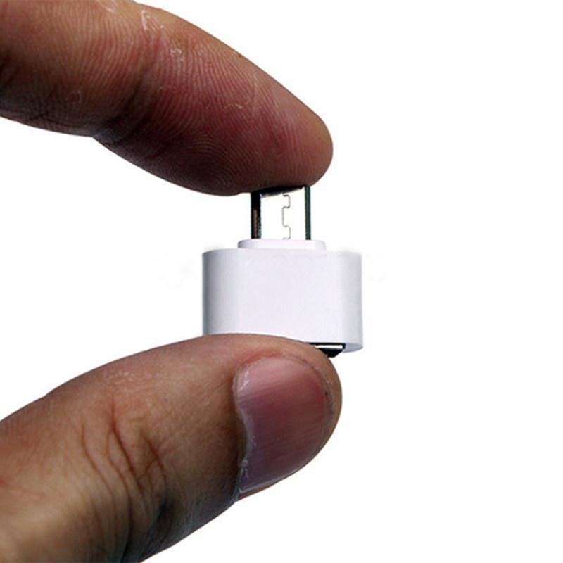 2Pcs Micro USB Male to USB 2.0 Adapter OTG Converter-White