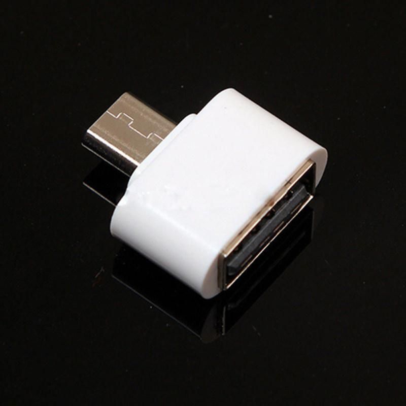2Pcs Micro USB Male to USB 2.0 Adapter OTG Converter-White