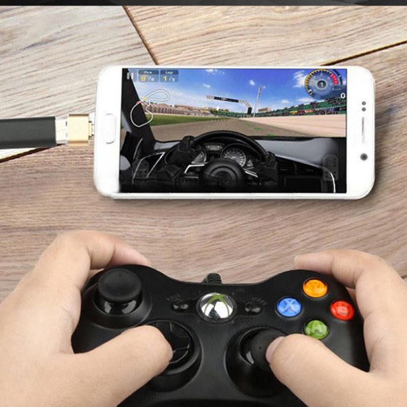 2Pcs Micro USB Male to USB 2.0 Adapter OTG Converter-White