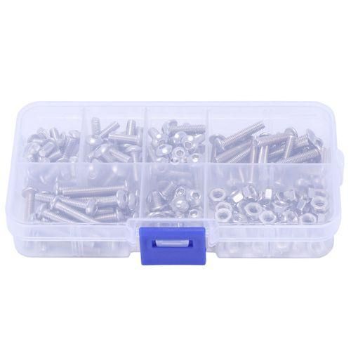 170Pcs M4 Stainless Steel Hex Drive Button Head