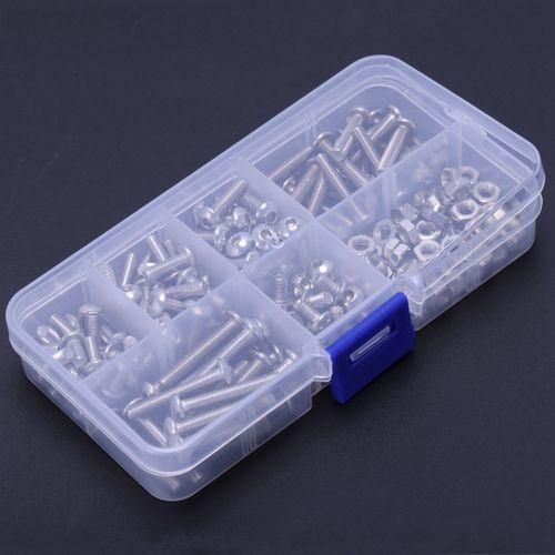 170Pcs M4 Stainless Steel Hex Drive Button Head