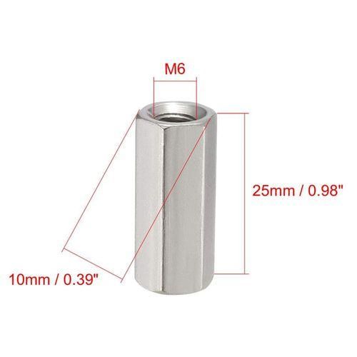 4PCS M6 X 1 Pitch 25 Mm Long 304 Stainless Steel