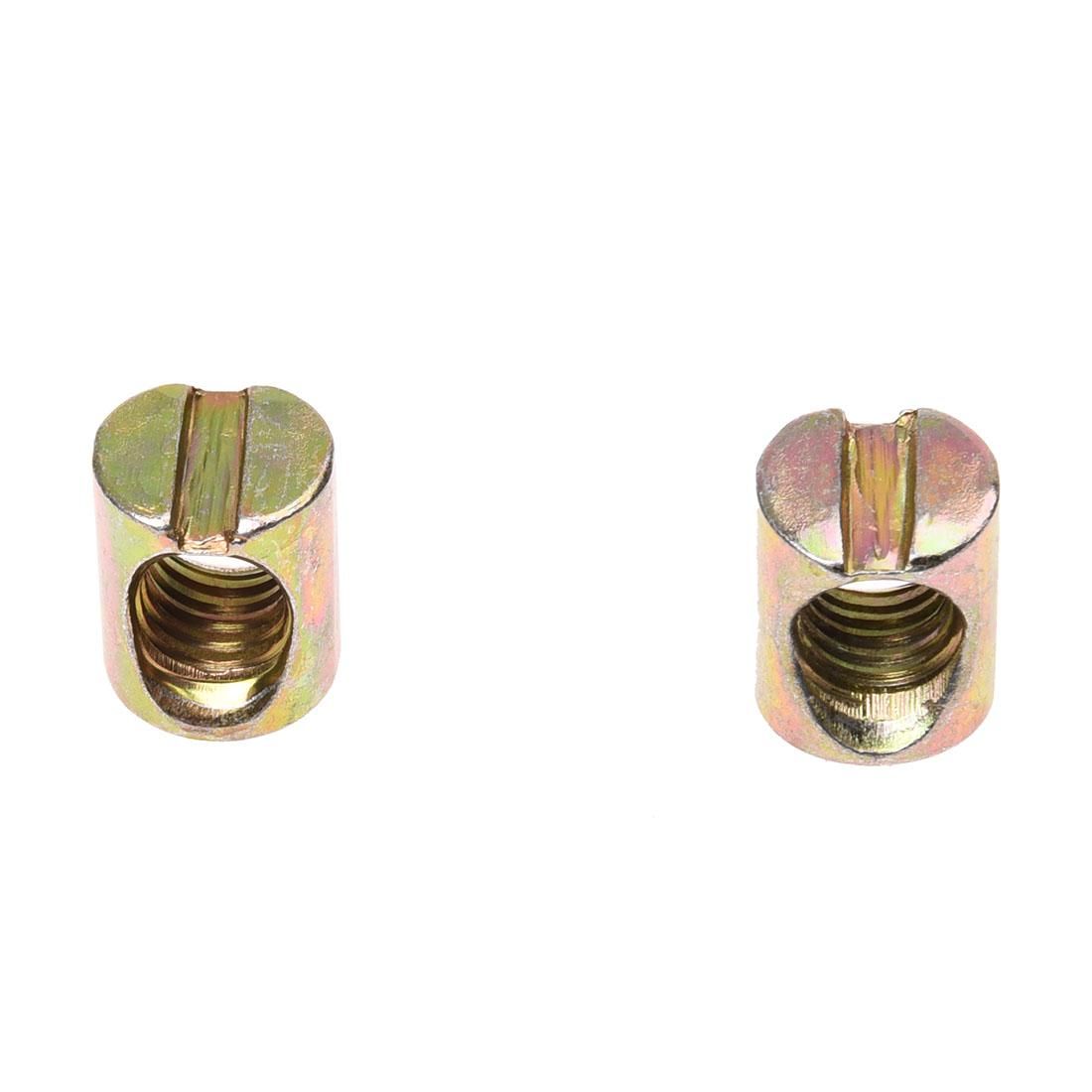 10 pcs M8 Barrel Dowel Slotted Furniture Nut for Beds Crib Chairs