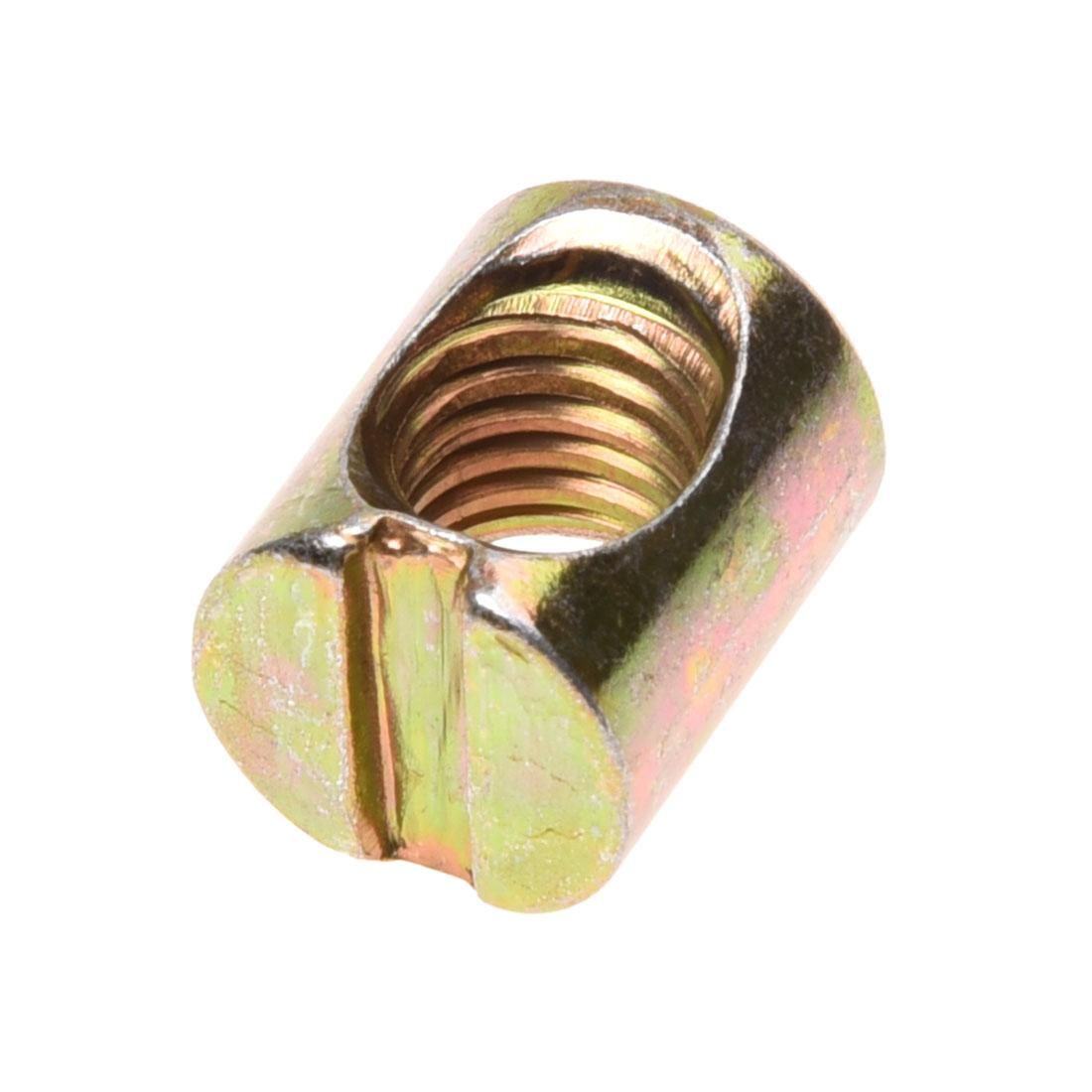 10 pcs M8 Barrel Dowel Slotted Furniture Nut for Beds Crib Chairs