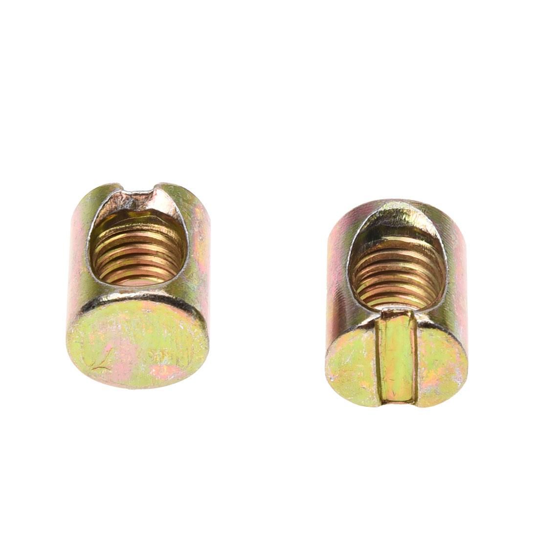 10 pcs M8 Barrel Dowel Slotted Furniture Nut for Beds Crib Chairs