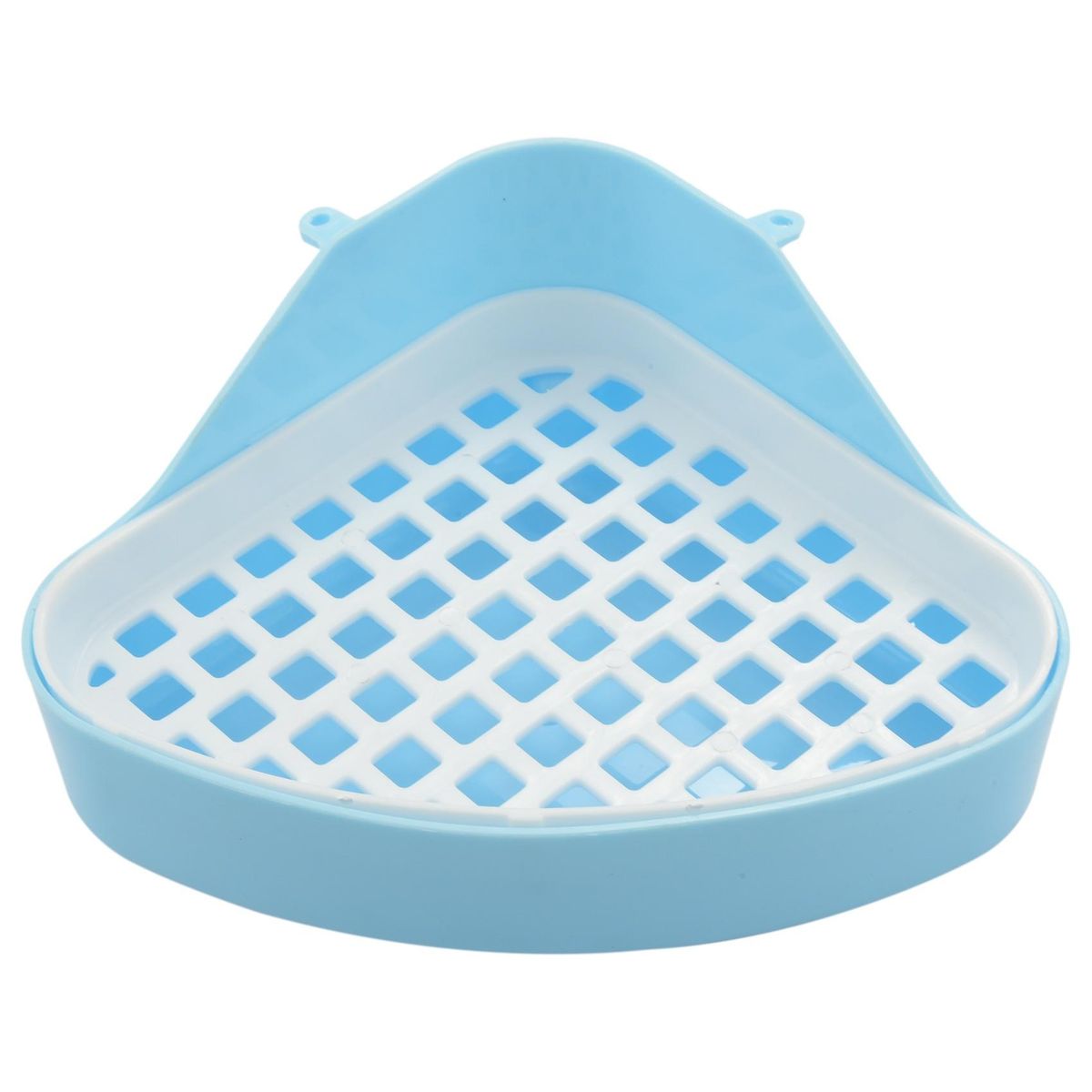 Rabbit Toilet Litter Tray,Small Animal Toilet Corner Potty, Pet Litter Trays Corner for Rabbit, Hamster (Blue)