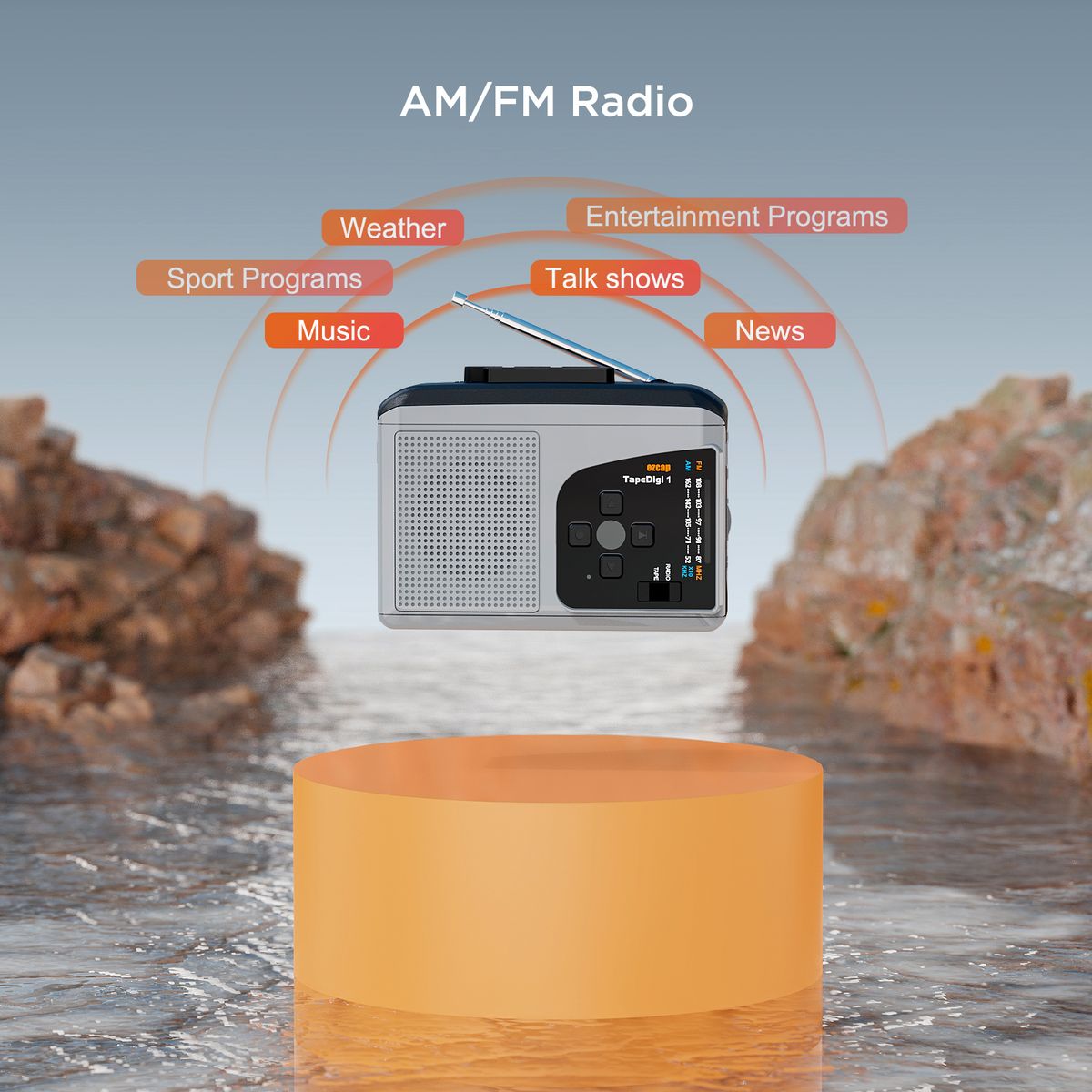 234 Cassette Tape Player Portable AM FM Radio Cassette