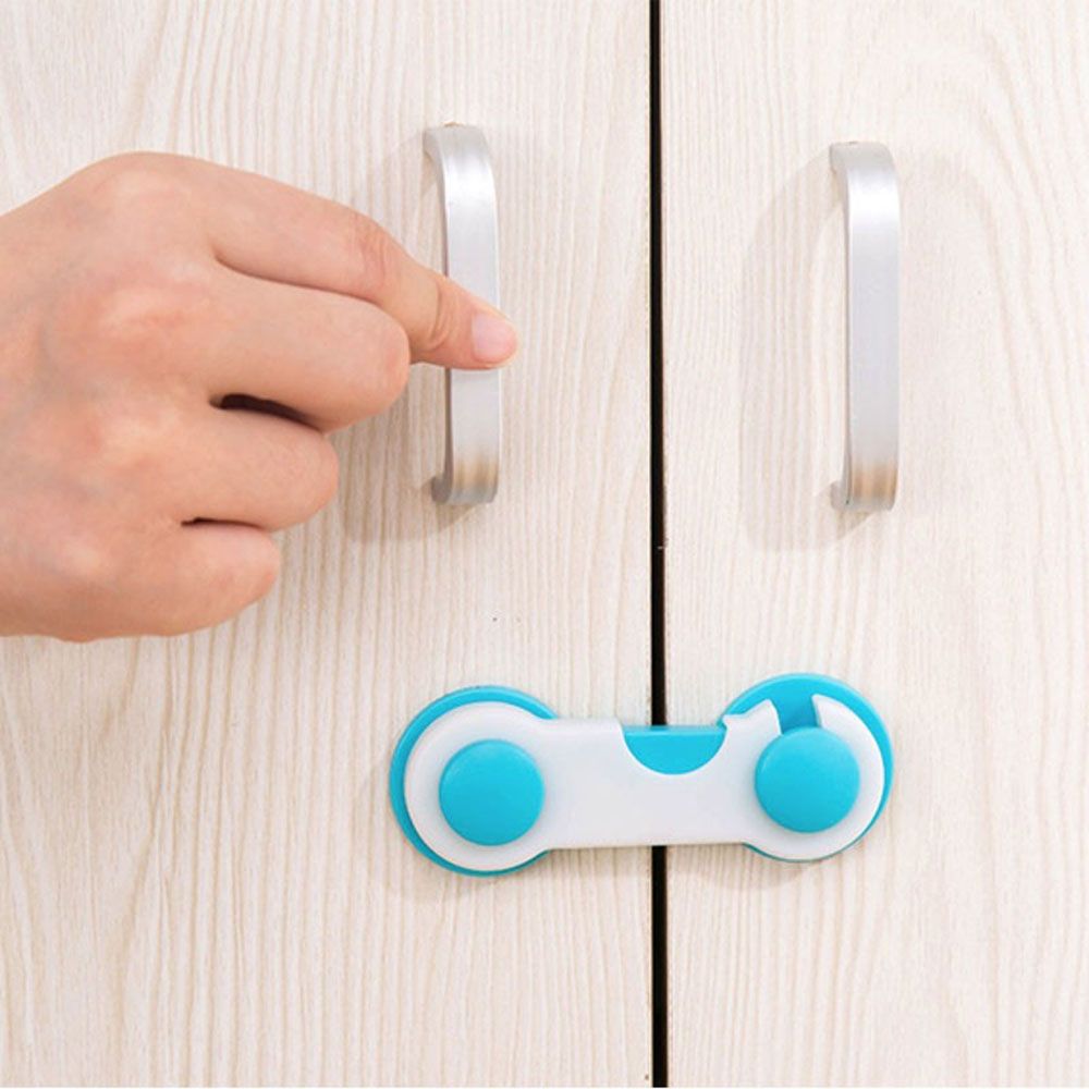 1 OF 5 OF 10pcs Multi-function Baby Drawer Lock Plastic Child Safety Lock Cabinet Refrigerator
