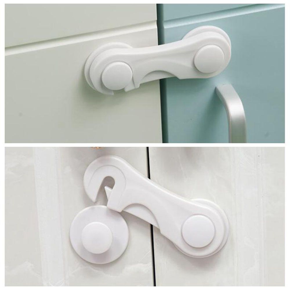 1 OF 5 OF 10pcs Multi-function Baby Drawer Lock Plastic Child Safety Lock Cabinet Refrigerator