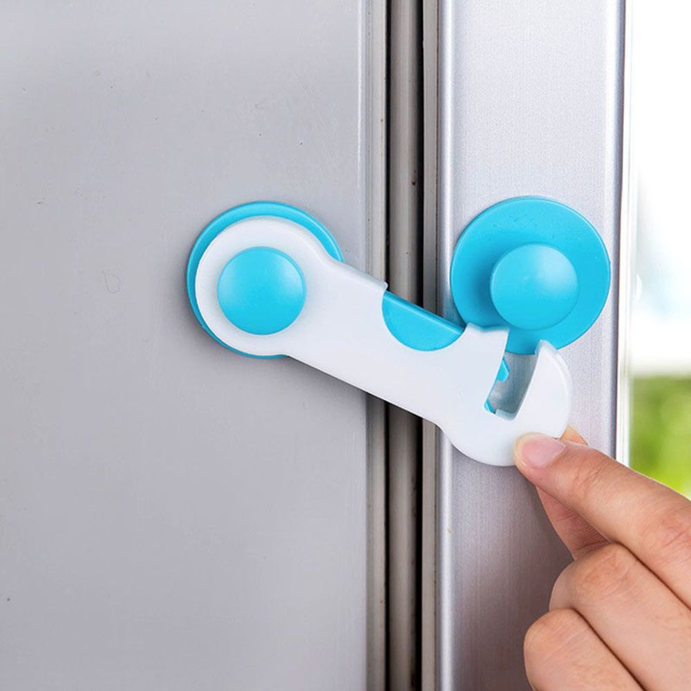 1 OF 5 OF 10pcs Multi-function Baby Drawer Lock Plastic Child Safety Lock Cabinet Refrigerator
