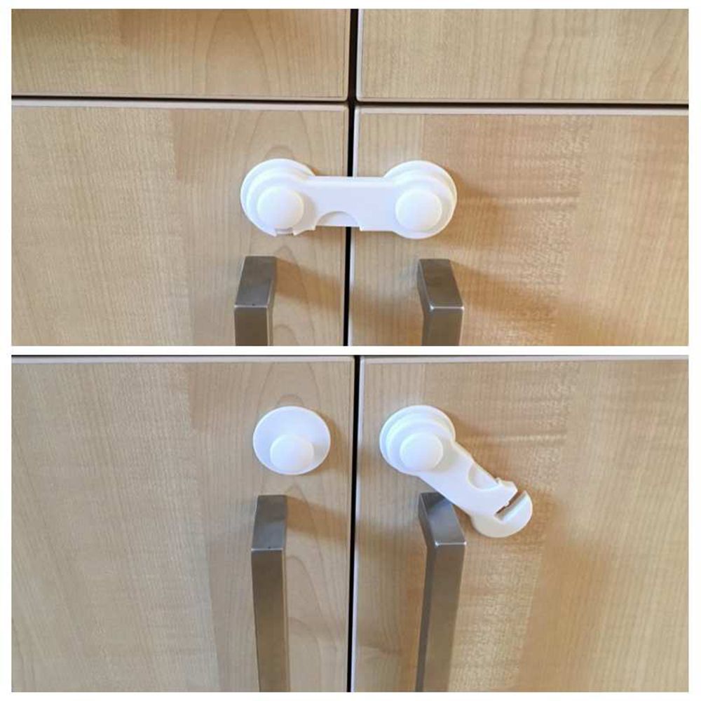 1 OF 5 OF 10pcs Multi-function Baby Drawer Lock Plastic Child Safety Lock Cabinet Refrigerator