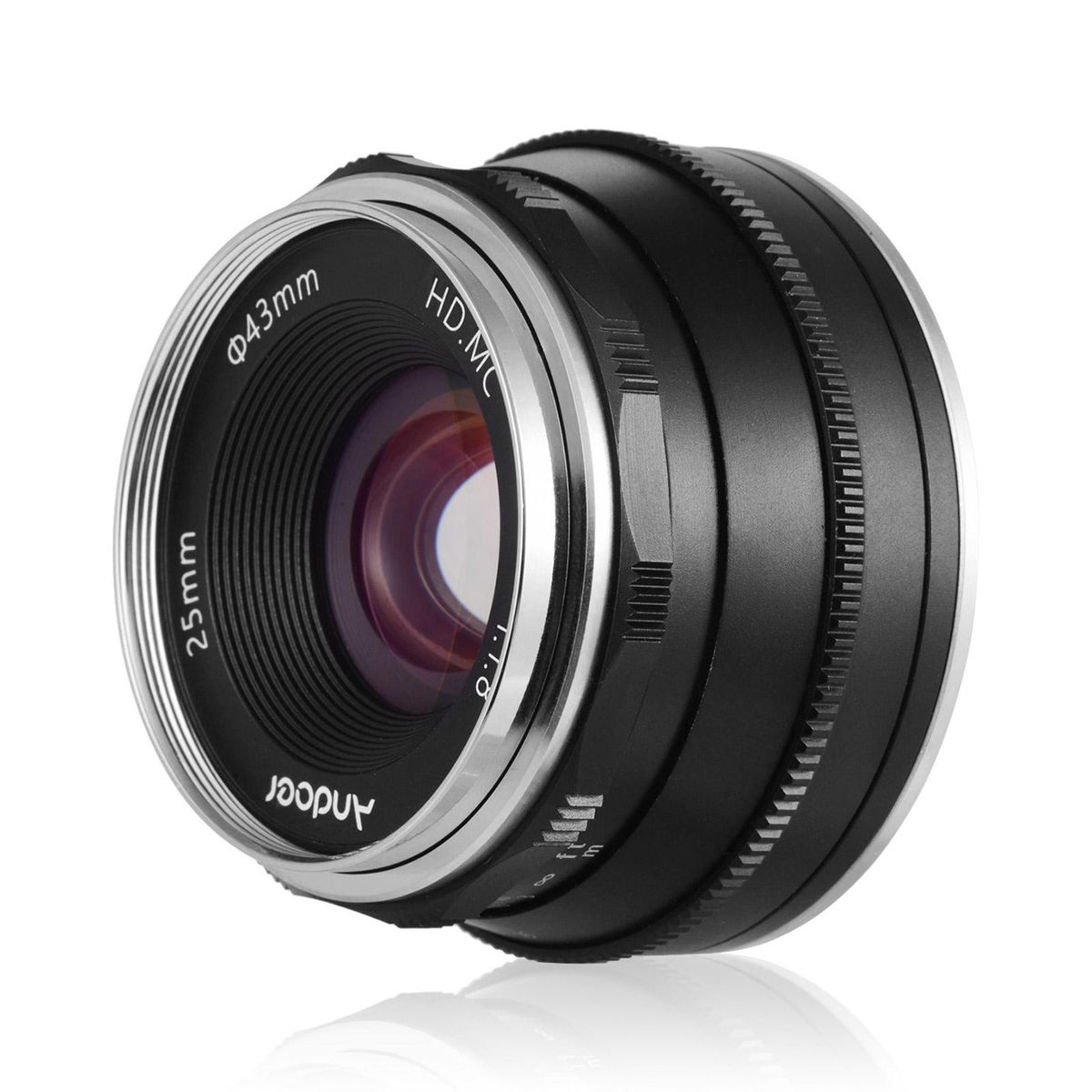 Andoer 25mm F1.8 Manual Focus Lens Large Aperture Compatible with  Canon M1/ M2/ M3/ M5/ M6/ M10/ M100/ M50 EOS M-Mount