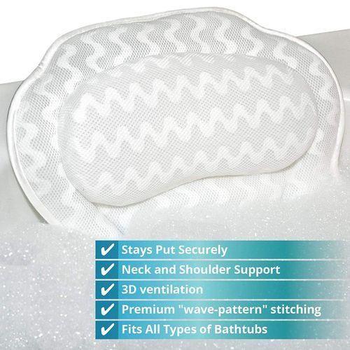 Luxurious Bath Pillow For Women & Men Ergonomic Bathtub