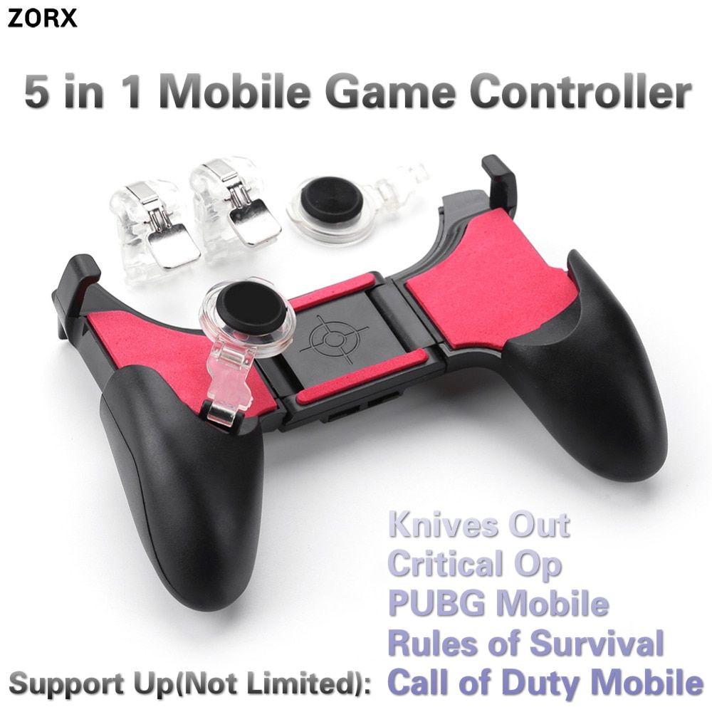 5 In 1 PUBG COD Moible Controller Gamepad Free Fire L1 R1 Triggers Pad Grip L1R1 Joystick For Call Of Duty Game IPhone Android