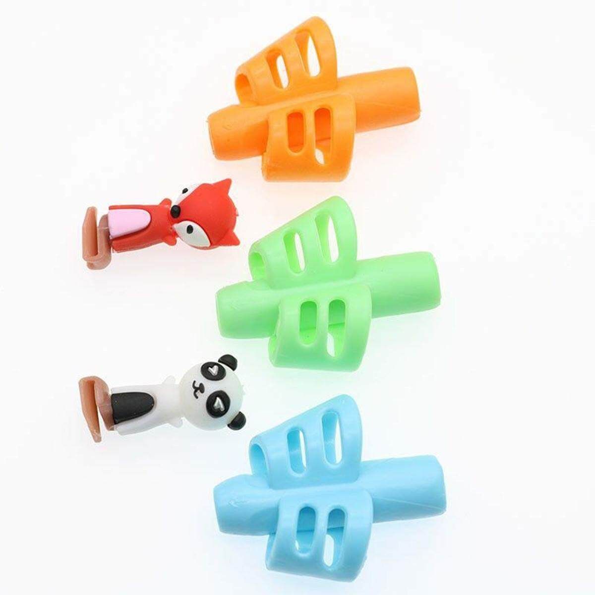3PCS Children Kid Learning Writing Tool Hold Pencil Pen Aid Grip (Blue, Green, Yellow)