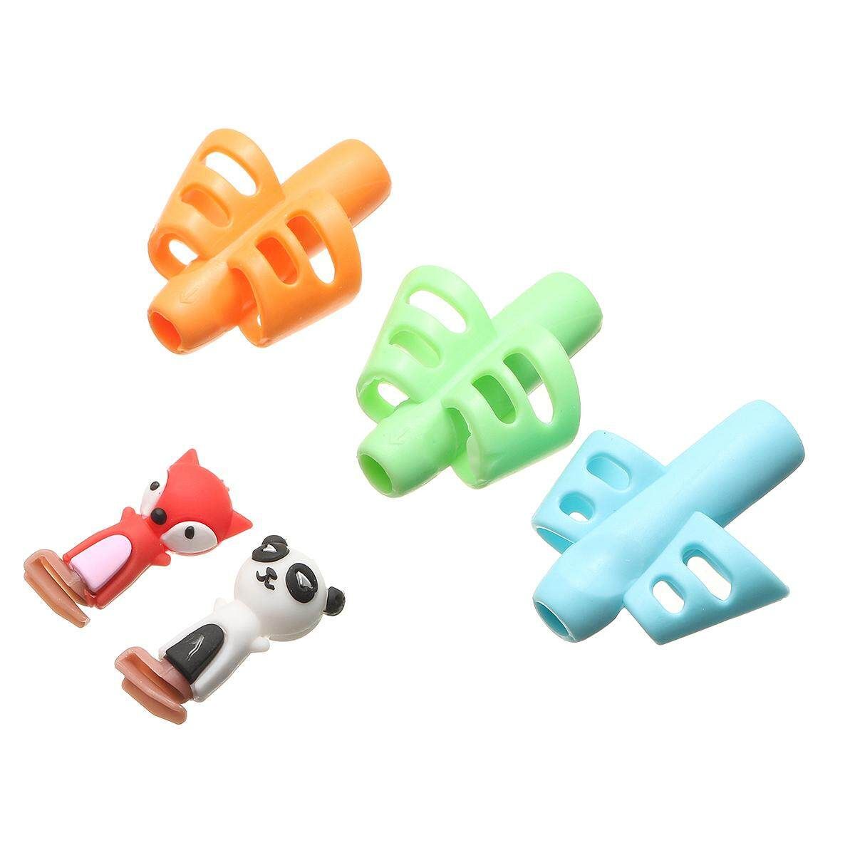 3PCS Children Kid Learning Writing Tool Hold Pencil Pen Aid Grip (Blue, Green, Yellow)