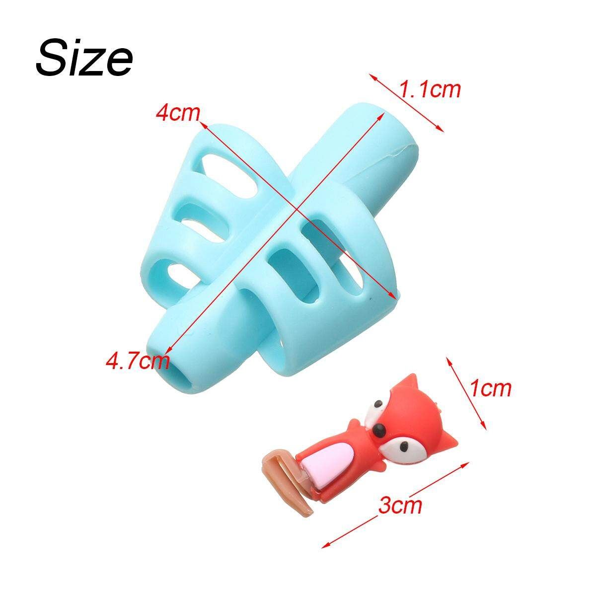 3PCS Children Kid Learning Writing Tool Hold Pencil Pen Aid Grip (Blue, Green, Yellow)