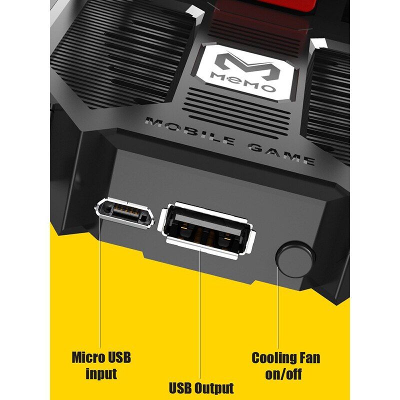 AK77 Pubg Mobile Game Controller 6 Fingers With Fan Pubg Trigger Gamepad Joystick For Android Ios Game Pad Movil With Battery
