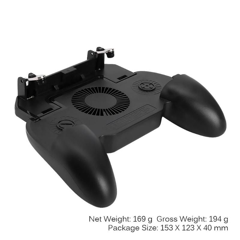 VODOOL SR Cooling Fan Mobile Phone Gaming Gamepad For PUBG Mobile Game Trigger Fire Button Shooter Controller For IPhone Android