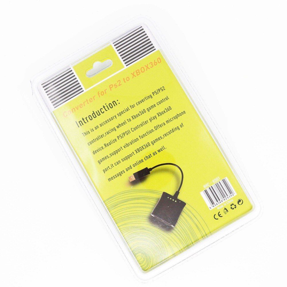 For PS2 Controller Converter Adapter PS2 Gamepad To XBOX360 Controller Converter Racing Wheel Adapter