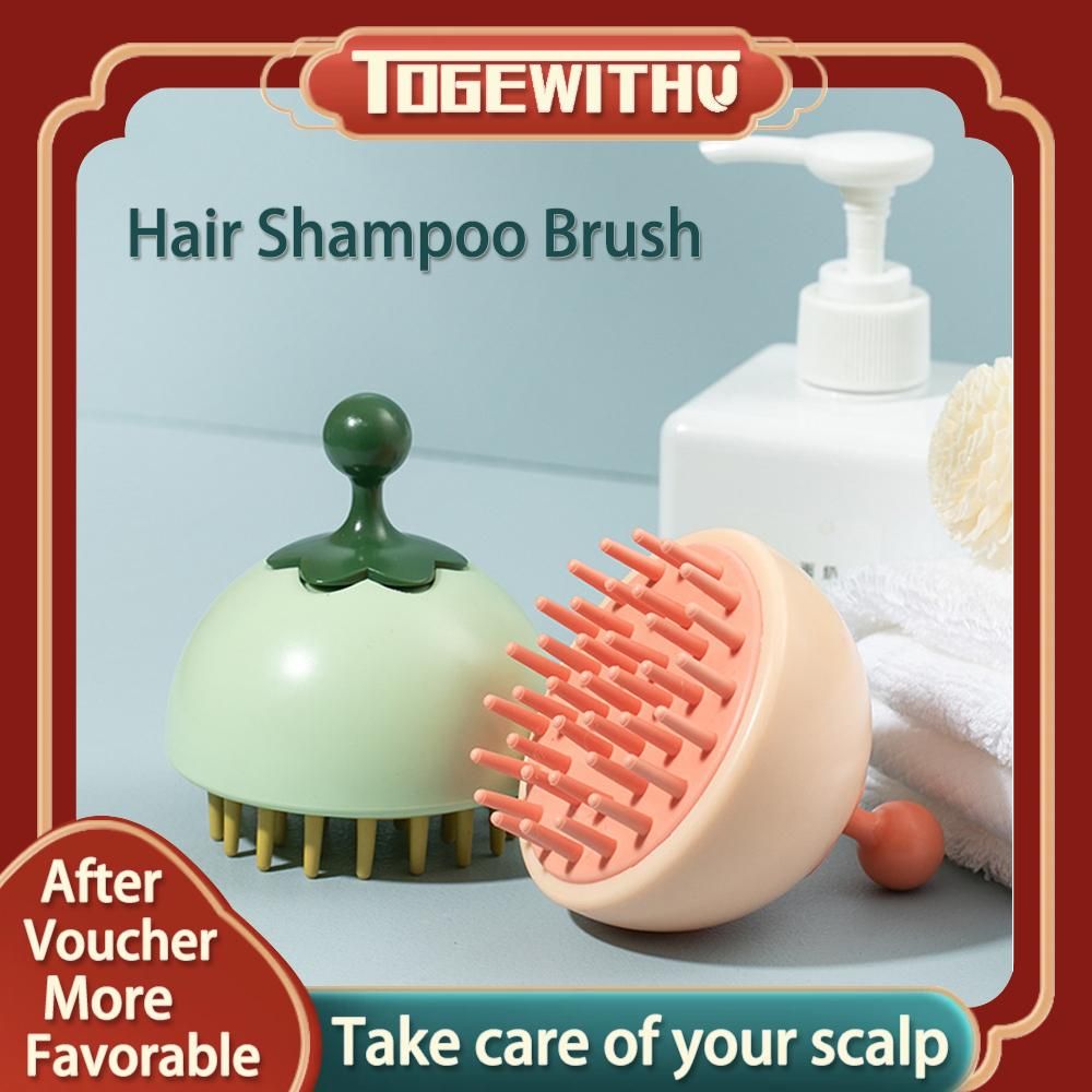Hair Shampoo Massage Brush, Scalp Care Brush with Soft Silicone Bristles Scalp Massager for Hair Care and Head Relaxation