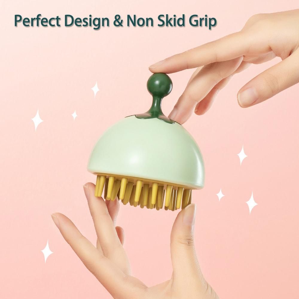 Hair Shampoo Massage Brush, Scalp Care Brush with Soft Silicone Bristles Scalp Massager for Hair Care and Head Relaxation