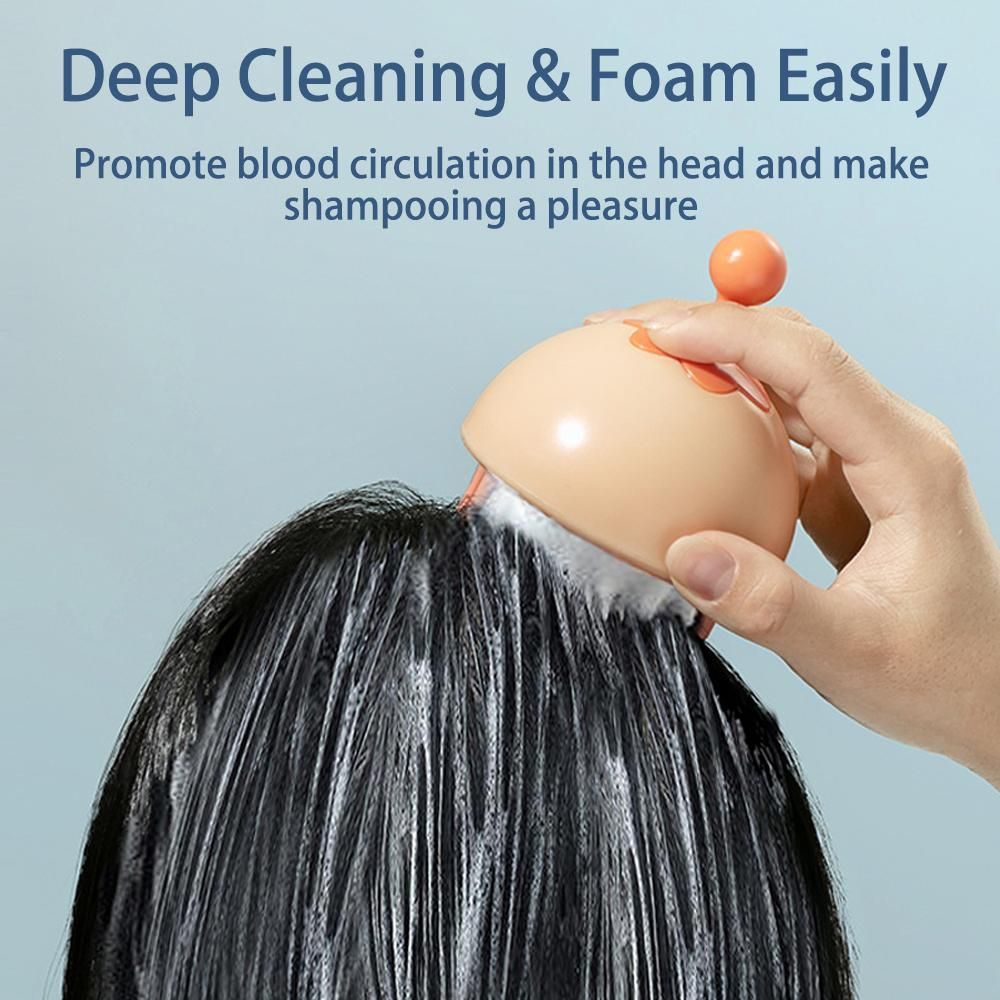 Hair Shampoo Massage Brush, Scalp Care Brush with Soft Silicone Bristles Scalp Massager for Hair Care and Head Relaxation
