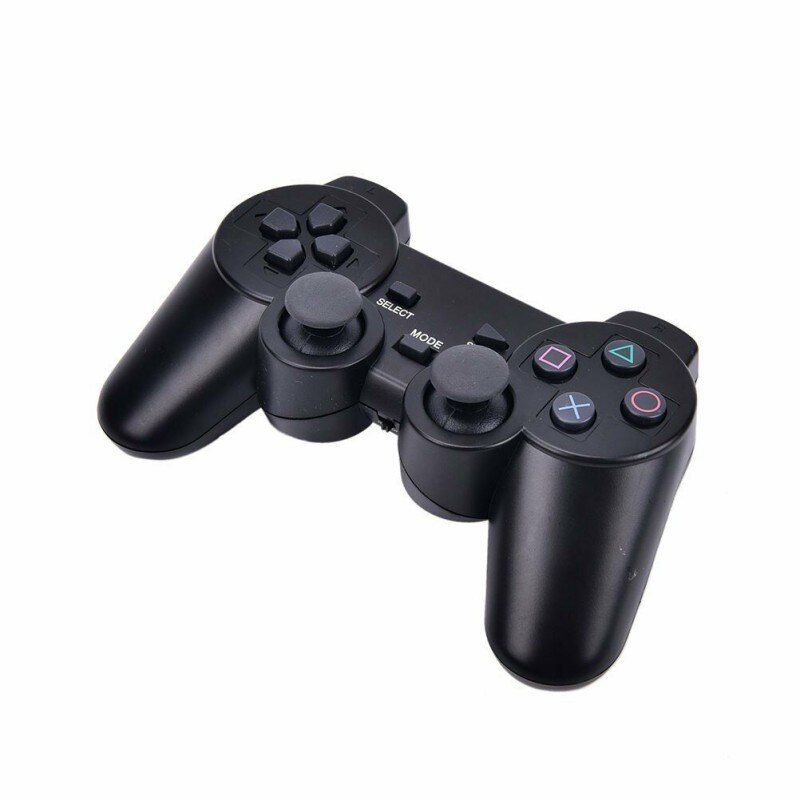 Wireless Vibrator 2.4G USB Game Controller Gamepad Joystick For PS2 For PS3 PC For Android Mini Game Console Gamepad Black