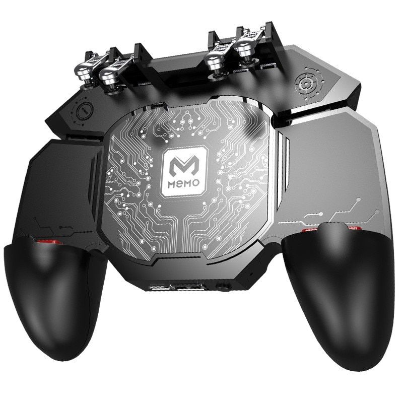 DL88 Phone Cooler Fan Game Controller Grip 6 Finger Trigger Joystick For PUBG Phone Game Controller For Mobile Phone Games