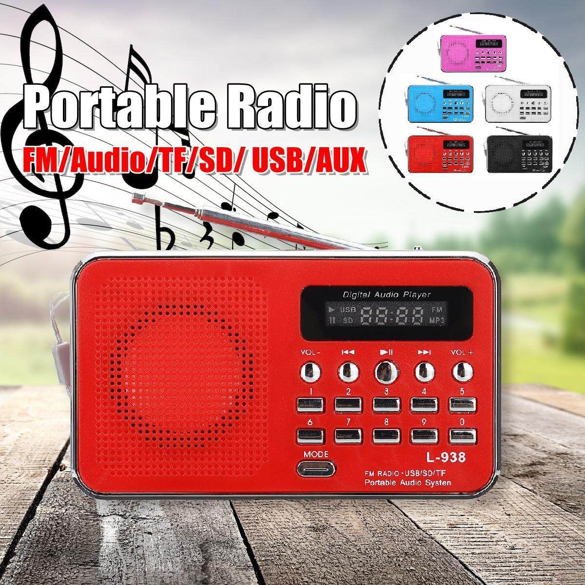 Portable Radio FM/AM/MP3/AUX Digital Key Selection Wireless Telescopic 87.5-108MHZ Not Specified
