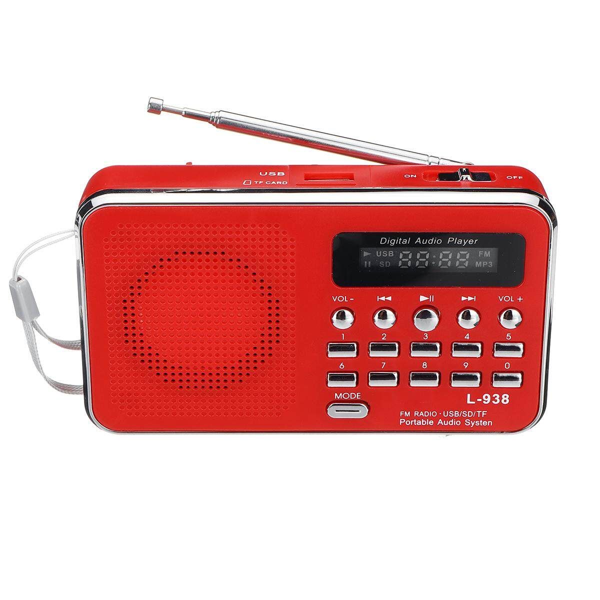 Portable Radio FM/AM/MP3/AUX Digital Key Selection Wireless Telescopic 87.5-108MHZ Not Specified