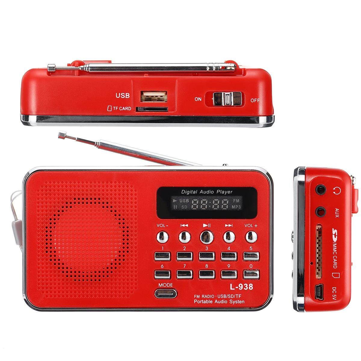 Portable Radio FM/AM/MP3/AUX Digital Key Selection Wireless Telescopic 87.5-108MHZ Not Specified
