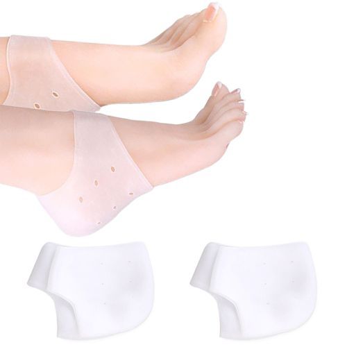 2 Pairs Silicone Heel Protectors Cushions Heel Cups For Plantar Fasciitis