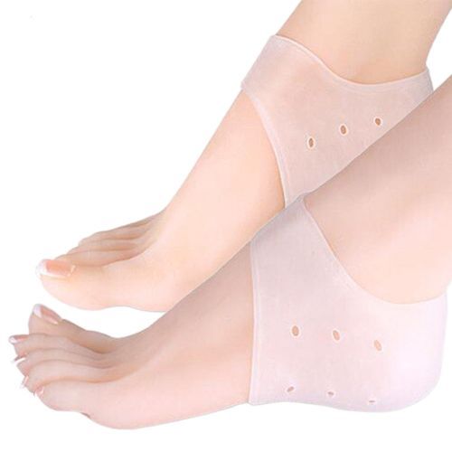 2 Pairs Silicone Heel Protectors Cushions Heel Cups For Plantar Fasciitis